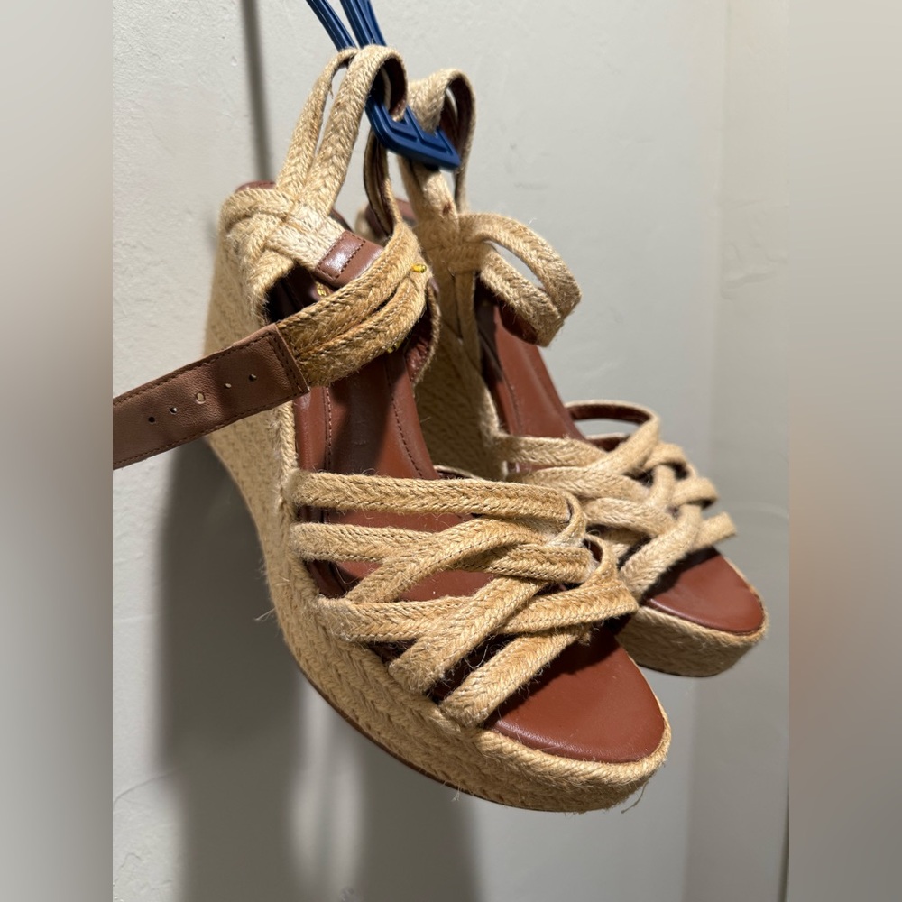 Polo by Ralph Lauren Tan Espadrille Wedges